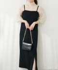 NICE CLAUP / OLIVE des OLIVE OUTLET(ナイスクラップ  / オリーブ デ オリーブ アウトレット) 【natural coutureカットジョーゼットペンシルキャミソールワンピース