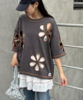 CIAOPANIC TYPY(チャオパニックティピー) 【HELLO.SANFRANCISCO】フラワーカットビッグTEE