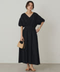 LOUNGEDRESS(ラウンジドレス) 【一部店舗・オンライン限定カラー】Vギャザーワンピース