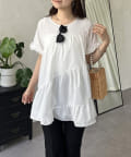 prose verse(プロズヴェール) ななめフリルティアードTシャツ