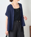 Jena　espace merveilleux(ジェナ　エスパスメルヴェイユ) 【美ラクシャツ】リネンライク袖タックシャツ