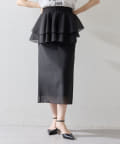 【hirkohappy】フリルタイトスカート ¥37,400 whyto ホワイト ストレッチ フリル スカート “stretch frill