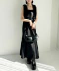 NICE CLAUP / OLIVE des OLIVE OUTLET(ナイスクラップ  / オリーブ デ オリーブ アウトレット) 【one after another】肩フリルワンピ