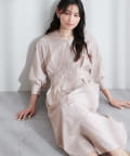 NICE CLAUP / OLIVE des OLIVE OUTLET(ナイスクラップ  / オリーブ デ オリーブ アウトレット) 【natural couture】タックシャツワンピース