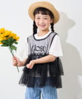 CIAOPANIC TYPY(チャオパニックティピー) 【KIDS】レイヤードチュール付きロゴトップス