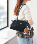 Kastane(カスタネ) 【500mlペットボトル収納可/PUレザー&スウェード】ベルト付ボストンBAG