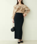 NICE CLAUP / OLIVE des OLIVE OUTLET(ナイスクラップ  / オリーブ デ オリーブ アウトレット) 【natural couture】バックポケットリブタイトスカート