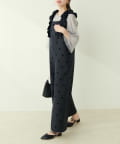 NICE CLAUP / OLIVE des OLIVE OUTLET(ナイスクラップ  / オリーブ デ オリーブ アウトレット) 【natural couture】ツイルクロスドットフロッキーサロペット