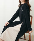 NICE CLAUP / OLIVE des OLIVE OUTLET(ナイスクラップ  / オリーブ デ オリーブ アウトレット) 【natural couture】カットジョーゼットプリーツ切替ワンピース