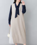 NICE CLAUP / OLIVE des OLIVE OUTLET(ナイスクラップ  / オリーブ デ オリーブ アウトレット) 【natural couture】サイドプリーツジャンスカ