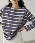 NICE CLAUP / OLIVE des OLIVE OUTLET(ナイスクラップ  / オリーブ デ オリーブ アウトレット) 【LARUTA】厚盛りちびロゴ刺繍ロンＴ