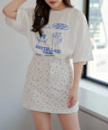 NICE CLAUP / OLIVE des OLIVE OUTLET(ナイスクラップ  / オリーブ デ オリーブ アウトレット) 【RMAF】【WEB限定】モチーフ&ロゴ発砲Tシャツ