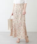 natural couture(ナチュラルクチュール) 【WEB限定】花柄マーメイドスカート