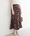 natural couture(ナチュラルクチュール) 【WEB限定】花柄マーメイドスカート