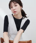 natural couture(ナチュラルクチュール) ボールトリム細リブカットTOPS