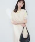natural couture(ナチュラルクチュール) カットジョーゼットVネックワンピース
