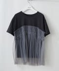 Remind me and forever(リマインドミーアンドフォーエバー) 体型カバーにも◎、チュールドッキングTシャツ