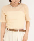 NOLLEY'S(ノーリーズ) シアー配色トリミング半袖Tシャツ