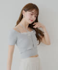 Chico(チコ) 【5色展開】ショートカーディガン+レースキャミセット