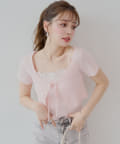 Chico(チコ) 【5色展開】ショートカーディガン+レースキャミセット