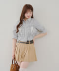 NICE CLAUP / OLIVE des OLIVE OUTLET(ナイスクラップ  / オリーブ デ オリーブ アウトレット) 【RMAF】【これ一枚でコーデの主役に！】レースリボンフリルブラウス