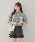 NICE CLAUP / OLIVE des OLIVE OUTLET(ナイスクラップ  / オリーブ デ オリーブ アウトレット) 【RMAF】【これ一枚でコーデの主役に！】レースリボンフリルブラウス