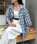 CIAOPANIC TYPY(チャオパニックティピー) 【ユニセックスで着れる】コットンリネンカバーオールシャツ