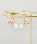 3COINS(スリーコインズ) パール付リボンピアス
