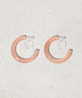 3COINS(スリーコインズ) マーブルフープ樹脂イヤリング