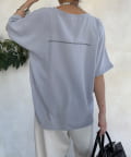 DOUDOU(ドゥドゥ) ドルマンジョーゼットロゴTEE