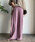 DOUDOU(ドゥドゥ) 【完売サイズ再追加！】シャンブレータックワイドパンツ