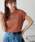 DISCOAT(ディスコート) 【WEB限定】フレンチスリーブリブニット