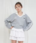 OUTLET(アウトレット) 【RAY CASSIN】襟スキッパーラインルーズTシャツ