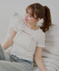 Chico(チコ) 【6色展開】フロントリボンボレロデザインT