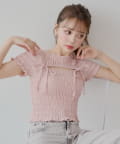 Chico(チコ) 【6色展開】フロントリボンボレロデザインT