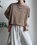 DOUDOU(ドゥドゥ) 【WEB限定】カラーラインスリットTEE