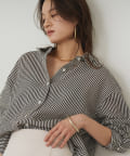 LOUNGEDRESS(ラウンジドレス) リネンストライプオーバーシャツ