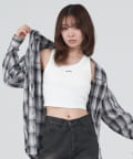 RAY CASSIN(レイカズン) 【カップ付】プレート付ピグメントタンクトップ