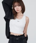 RAY CASSIN(レイカズン) 【カップ付】プレート付ピグメントタンクトップ