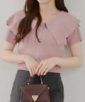 NICE CLAUP / OLIVE des OLIVE OUTLET(ナイスクラップ  / オリーブ デ オリーブ アウトレット) 【RMAF】BIG衿ラメZIPカーディガン