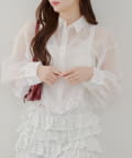 NICE CLAUP / OLIVE des OLIVE OUTLET(ナイスクラップ  / オリーブ デ オリーブ アウトレット) 【RMAF】ドロストデザインシアーシャツ