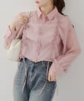 NICE CLAUP / OLIVE des OLIVE OUTLET(ナイスクラップ  / オリーブ デ オリーブ アウトレット) 【RMAF】ドロストデザインシアーシャツ