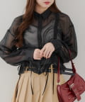 NICE CLAUP / OLIVE des OLIVE OUTLET(ナイスクラップ  / オリーブ デ オリーブ アウトレット) 【RMAF】ドロストデザインシアーシャツ