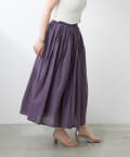 NICE CLAUP / OLIVE des OLIVE OUTLET(ナイスクラップ  / オリーブ デ オリーブ アウトレット) 軽やかに揺れる【RMAF】【NAO】インドコットン使用カラーフレアスカート