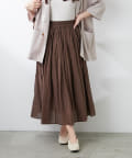 NICE CLAUP / OLIVE des OLIVE OUTLET(ナイスクラップ  / オリーブ デ オリーブ アウトレット) 軽やかに揺れる【RMAF】【NAO】インドコットン使用カラーフレアスカート