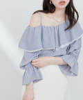 natural couture(ナチュラルクチュール) 【WEB限定】マルチWAYフリル衿ブラウス