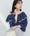 natural couture(ナチュラルクチュール) 【WEB限定】マルチWAYフリル衿ブラウス