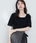 natural couture(ナチュラルクチュール) 【ako】前後2WAYリブニットプルオーバー