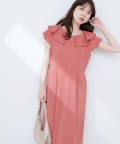natural couture(ナチュラルクチュール) 【WEB限定】取りはずしティアード衿ワンピース