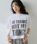 Whim Gazette(ウィム ガゼット) NO THANKS ロゴTシャツ